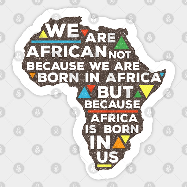 Africa  Is Born  In Us Sticker by BraaiNinja